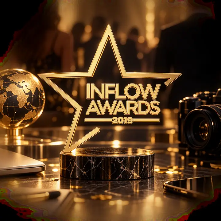 Insignia de estrella de los premios Inflow